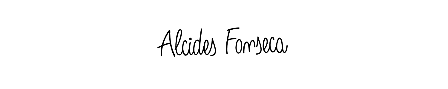 You should practise on your own different ways (Angelique-Rose-font-FFP) to write your name (Alcides Fonseca) in signature. don't let someone else do it for you. Alcides Fonseca signature style 5 images and pictures png