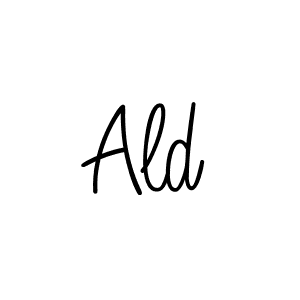 You should practise on your own different ways (Angelique-Rose-font-FFP) to write your name (Ald) in signature. don't let someone else do it for you. Ald signature style 5 images and pictures png