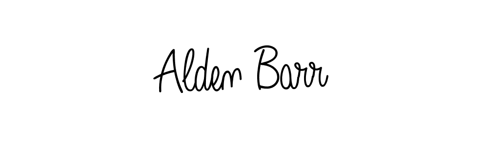 You should practise on your own different ways (Angelique-Rose-font-FFP) to write your name (Alden Barr) in signature. don't let someone else do it for you. Alden Barr signature style 5 images and pictures png