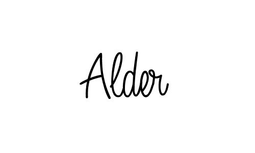 Use a signature maker to create a handwritten signature online. With this signature software, you can design (Angelique-Rose-font-FFP) your own signature for name Alder. Alder signature style 5 images and pictures png