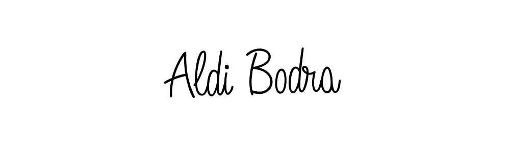Make a beautiful signature design for name Aldi Bodra. With this signature (Angelique-Rose-font-FFP) style, you can create a handwritten signature for free. Aldi Bodra signature style 5 images and pictures png