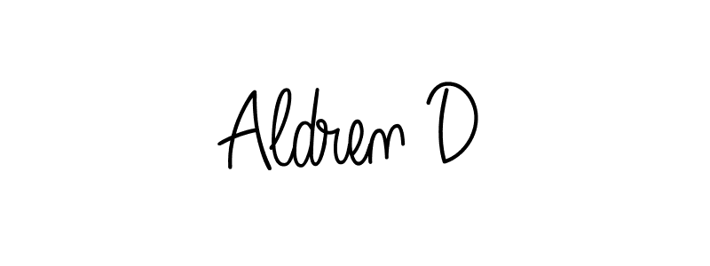 Aldren D stylish signature style. Best Handwritten Sign (Angelique-Rose-font-FFP) for my name. Handwritten Signature Collection Ideas for my name Aldren D. Aldren D signature style 5 images and pictures png