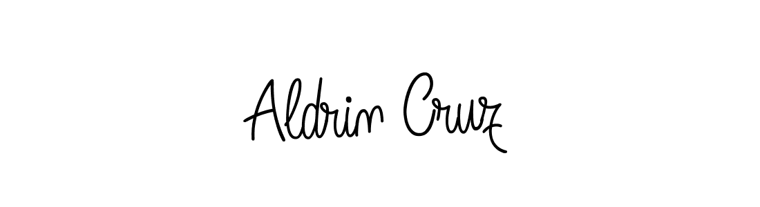 Use a signature maker to create a handwritten signature online. With this signature software, you can design (Angelique-Rose-font-FFP) your own signature for name Aldrin Cruz. Aldrin Cruz signature style 5 images and pictures png