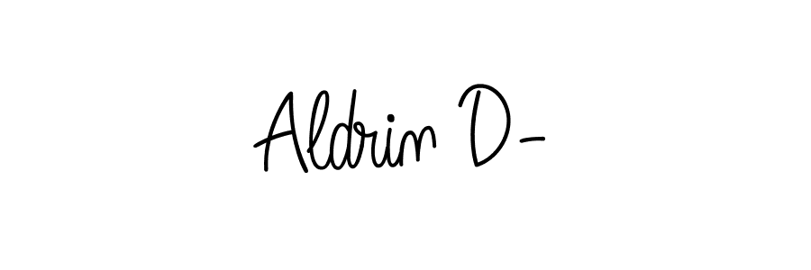 How to make Aldrin D- signature? Angelique-Rose-font-FFP is a professional autograph style. Create handwritten signature for Aldrin D- name. Aldrin D- signature style 5 images and pictures png