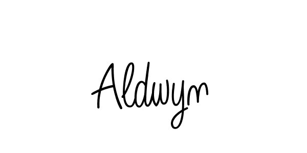 You should practise on your own different ways (Angelique-Rose-font-FFP) to write your name (Aldwyn) in signature. don't let someone else do it for you. Aldwyn signature style 5 images and pictures png