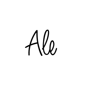 You should practise on your own different ways (Angelique-Rose-font-FFP) to write your name (Ale) in signature. don't let someone else do it for you. Ale signature style 5 images and pictures png