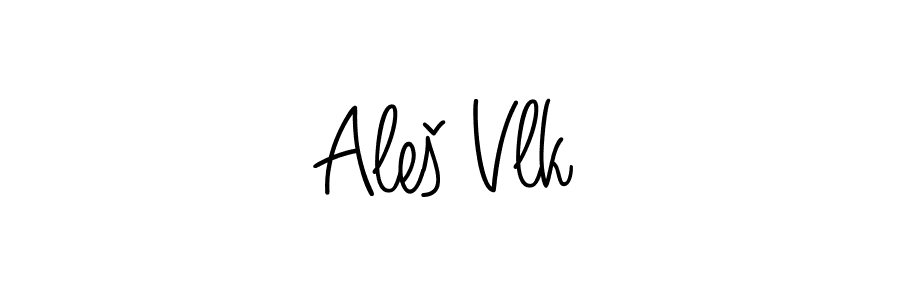 Design your own signature with our free online signature maker. With this signature software, you can create a handwritten (Angelique-Rose-font-FFP) signature for name Aleš Vlk. Aleš Vlk signature style 5 images and pictures png