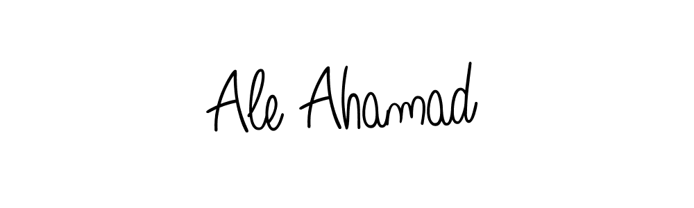 You should practise on your own different ways (Angelique-Rose-font-FFP) to write your name (Ale Ahamad) in signature. don't let someone else do it for you. Ale Ahamad signature style 5 images and pictures png