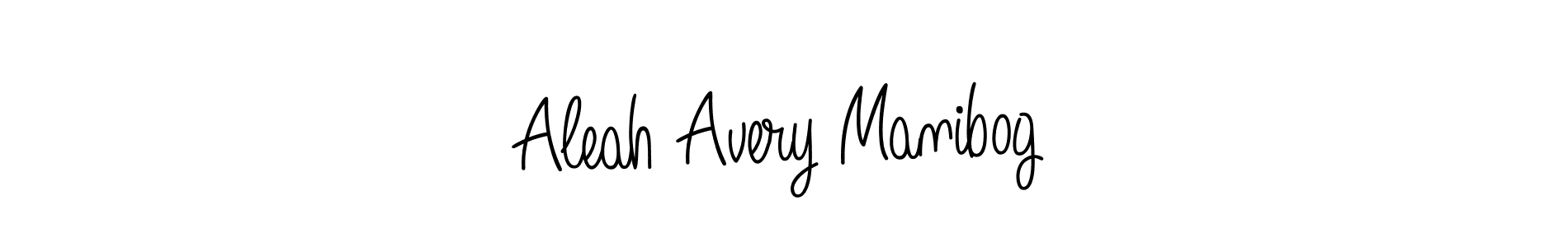 The best way (Angelique-Rose-font-FFP) to make a short signature is to pick only two or three words in your name. The name Aleah Avery Manibog include a total of six letters. For converting this name. Aleah Avery Manibog signature style 5 images and pictures png