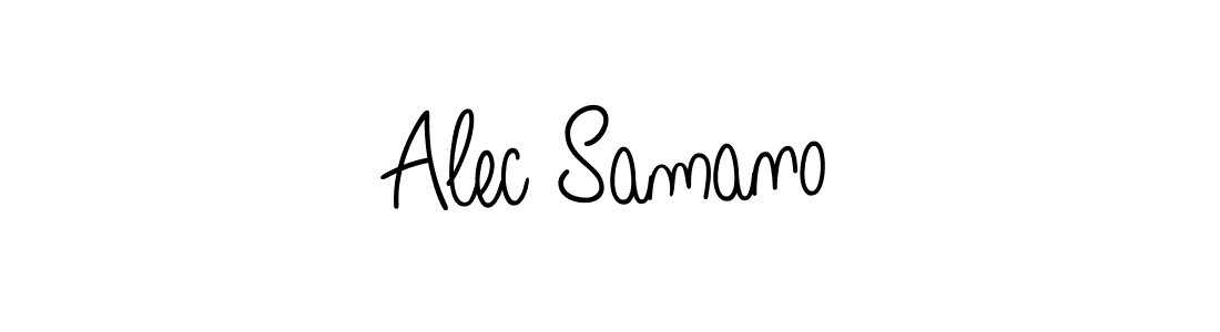 You should practise on your own different ways (Angelique-Rose-font-FFP) to write your name (Alec Samano) in signature. don't let someone else do it for you. Alec Samano signature style 5 images and pictures png