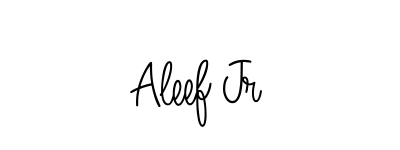 How to make Aleef Jr name signature. Use Angelique-Rose-font-FFP style for creating short signs online. This is the latest handwritten sign. Aleef Jr signature style 5 images and pictures png