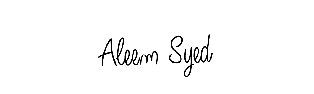 Use a signature maker to create a handwritten signature online. With this signature software, you can design (Angelique-Rose-font-FFP) your own signature for name Aleem Syed. Aleem Syed signature style 5 images and pictures png