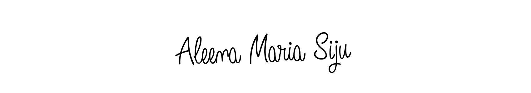 Design your own signature with our free online signature maker. With this signature software, you can create a handwritten (Angelique-Rose-font-FFP) signature for name Aleena Maria Siju. Aleena Maria Siju signature style 5 images and pictures png