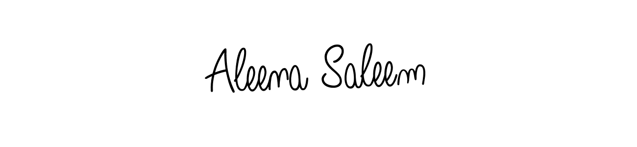 Make a beautiful signature design for name Aleena Saleem. With this signature (Angelique-Rose-font-FFP) style, you can create a handwritten signature for free. Aleena Saleem signature style 5 images and pictures png