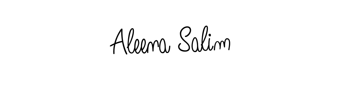 Aleena Salim stylish signature style. Best Handwritten Sign (Angelique-Rose-font-FFP) for my name. Handwritten Signature Collection Ideas for my name Aleena Salim. Aleena Salim signature style 5 images and pictures png
