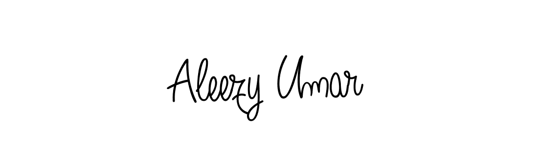 Use a signature maker to create a handwritten signature online. With this signature software, you can design (Angelique-Rose-font-FFP) your own signature for name Aleezy Umar. Aleezy Umar signature style 5 images and pictures png