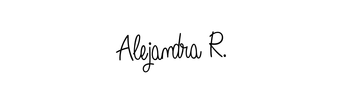 The best way (Angelique-Rose-font-FFP) to make a short signature is to pick only two or three words in your name. The name Alejandra R. include a total of six letters. For converting this name. Alejandra R. signature style 5 images and pictures png