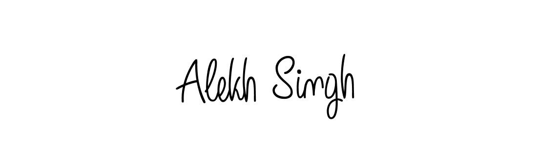 Use a signature maker to create a handwritten signature online. With this signature software, you can design (Angelique-Rose-font-FFP) your own signature for name Alekh Singh. Alekh Singh signature style 5 images and pictures png