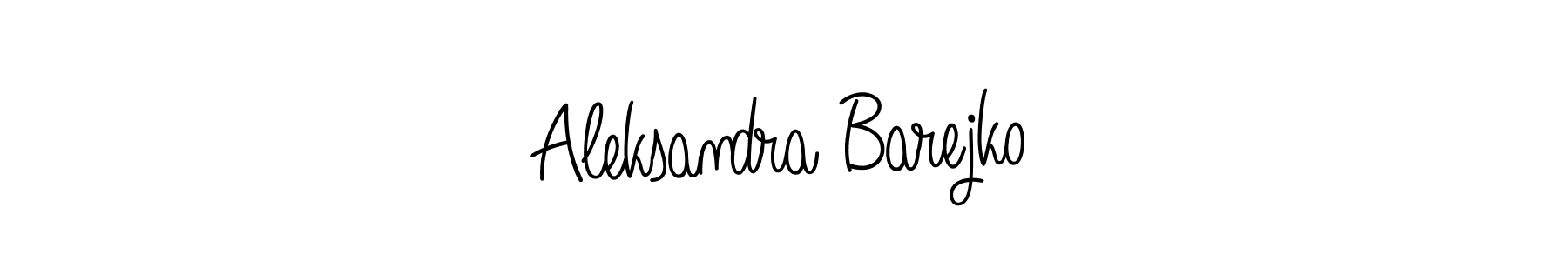 Make a beautiful signature design for name Aleksandra Barejko. With this signature (Angelique-Rose-font-FFP) style, you can create a handwritten signature for free. Aleksandra Barejko signature style 5 images and pictures png