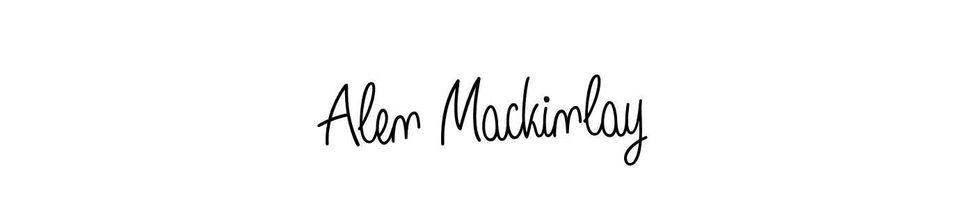 You should practise on your own different ways (Angelique-Rose-font-FFP) to write your name (Alen Mackinlay) in signature. don't let someone else do it for you. Alen Mackinlay signature style 5 images and pictures png