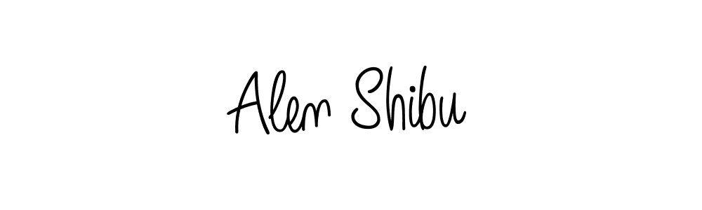 Alen Shibu stylish signature style. Best Handwritten Sign (Angelique-Rose-font-FFP) for my name. Handwritten Signature Collection Ideas for my name Alen Shibu. Alen Shibu signature style 5 images and pictures png