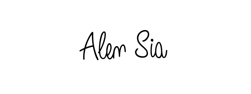 Make a beautiful signature design for name Alen Sia. With this signature (Angelique-Rose-font-FFP) style, you can create a handwritten signature for free. Alen Sia signature style 5 images and pictures png