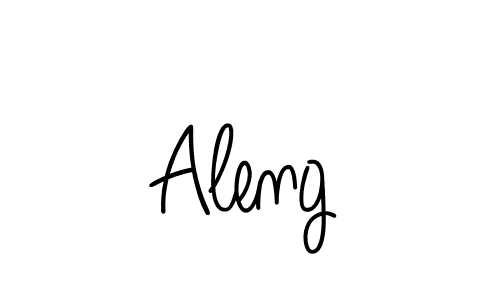 Use a signature maker to create a handwritten signature online. With this signature software, you can design (Angelique-Rose-font-FFP) your own signature for name Aleng. Aleng signature style 5 images and pictures png