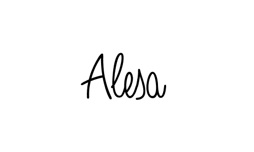 Make a beautiful signature design for name Alesa. With this signature (Angelique-Rose-font-FFP) style, you can create a handwritten signature for free. Alesa signature style 5 images and pictures png