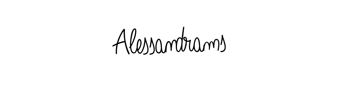 Use a signature maker to create a handwritten signature online. With this signature software, you can design (Angelique-Rose-font-FFP) your own signature for name Alessandrams. Alessandrams signature style 5 images and pictures png