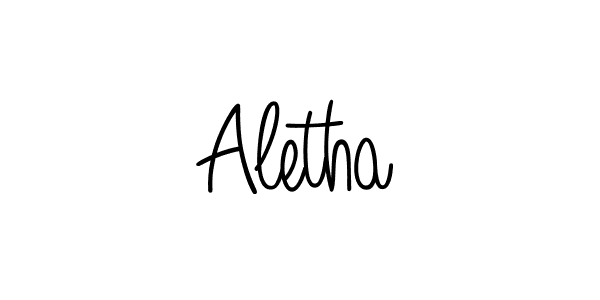 Design your own signature with our free online signature maker. With this signature software, you can create a handwritten (Angelique-Rose-font-FFP) signature for name Aletha. Aletha signature style 5 images and pictures png
