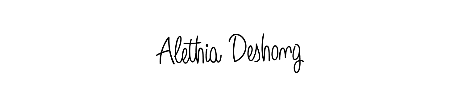 Alethia Deshong stylish signature style. Best Handwritten Sign (Angelique-Rose-font-FFP) for my name. Handwritten Signature Collection Ideas for my name Alethia Deshong. Alethia Deshong signature style 5 images and pictures png