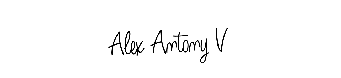 Design your own signature with our free online signature maker. With this signature software, you can create a handwritten (Angelique-Rose-font-FFP) signature for name Alex Antony V. Alex Antony V signature style 5 images and pictures png