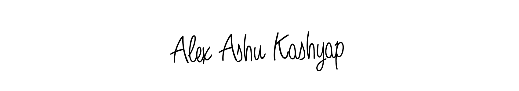 How to make Alex Ashu Kashyap name signature. Use Angelique-Rose-font-FFP style for creating short signs online. This is the latest handwritten sign. Alex Ashu Kashyap signature style 5 images and pictures png