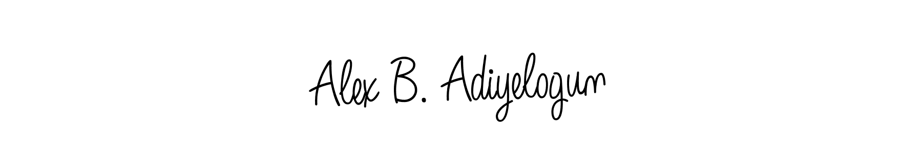 Design your own signature with our free online signature maker. With this signature software, you can create a handwritten (Angelique-Rose-font-FFP) signature for name Alex B. Adiyelogun. Alex B. Adiyelogun signature style 5 images and pictures png