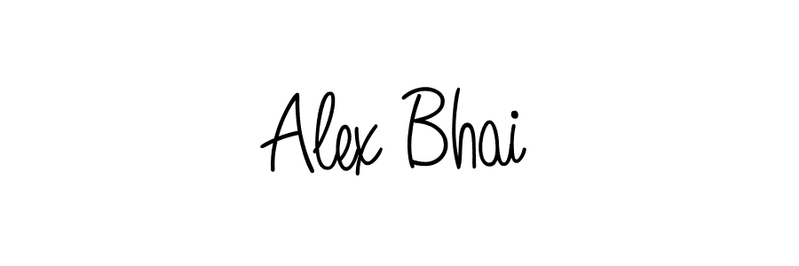 Use a signature maker to create a handwritten signature online. With this signature software, you can design (Angelique-Rose-font-FFP) your own signature for name Alex Bhai. Alex Bhai signature style 5 images and pictures png