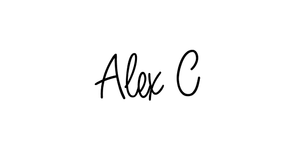 Alex C stylish signature style. Best Handwritten Sign (Angelique-Rose-font-FFP) for my name. Handwritten Signature Collection Ideas for my name Alex C. Alex C signature style 5 images and pictures png