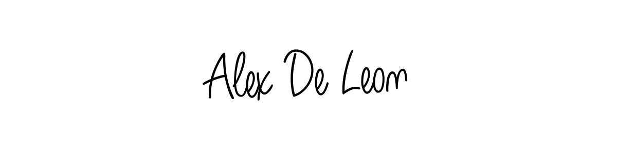 Make a beautiful signature design for name Alex De Leon. With this signature (Angelique-Rose-font-FFP) style, you can create a handwritten signature for free. Alex De Leon signature style 5 images and pictures png