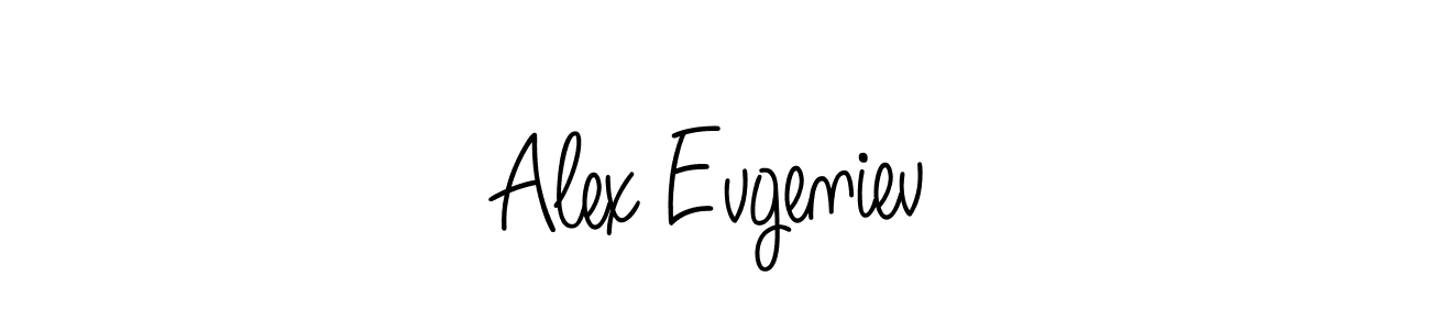 Make a beautiful signature design for name Alex Evgeniev. With this signature (Angelique-Rose-font-FFP) style, you can create a handwritten signature for free. Alex Evgeniev signature style 5 images and pictures png