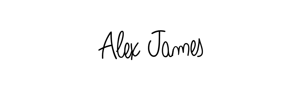 How to make Alex James name signature. Use Angelique-Rose-font-FFP style for creating short signs online. This is the latest handwritten sign. Alex James signature style 5 images and pictures png
