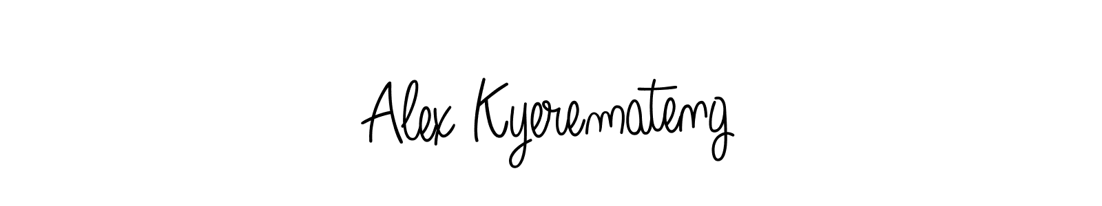 Use a signature maker to create a handwritten signature online. With this signature software, you can design (Angelique-Rose-font-FFP) your own signature for name Alex Kyeremateng. Alex Kyeremateng signature style 5 images and pictures png