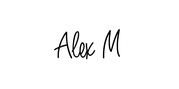 Also we have Alex M name is the best signature style. Create professional handwritten signature collection using Angelique-Rose-font-FFP autograph style. Alex M signature style 5 images and pictures png