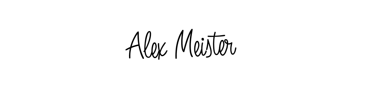 The best way (Angelique-Rose-font-FFP) to make a short signature is to pick only two or three words in your name. The name Alex Meister include a total of six letters. For converting this name. Alex Meister signature style 5 images and pictures png