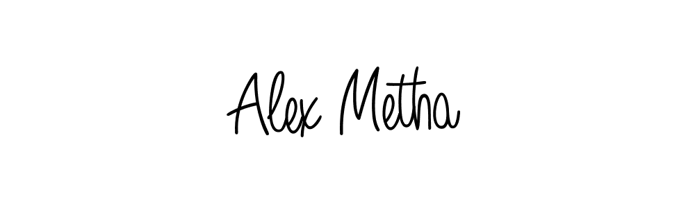 How to make Alex Metha name signature. Use Angelique-Rose-font-FFP style for creating short signs online. This is the latest handwritten sign. Alex Metha signature style 5 images and pictures png
