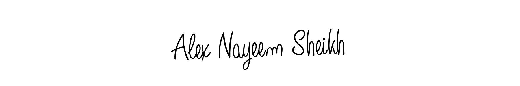 Make a short Alex Nayeem Sheikh signature style. Manage your documents anywhere anytime using Angelique-Rose-font-FFP. Create and add eSignatures, submit forms, share and send files easily. Alex Nayeem Sheikh signature style 5 images and pictures png