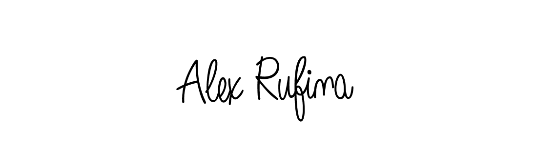 Alex Rufina stylish signature style. Best Handwritten Sign (Angelique-Rose-font-FFP) for my name. Handwritten Signature Collection Ideas for my name Alex Rufina. Alex Rufina signature style 5 images and pictures png