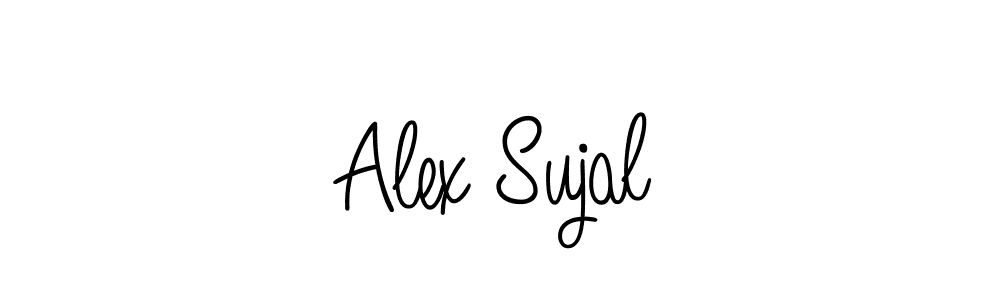 Use a signature maker to create a handwritten signature online. With this signature software, you can design (Angelique-Rose-font-FFP) your own signature for name Alex Sujal. Alex Sujal signature style 5 images and pictures png