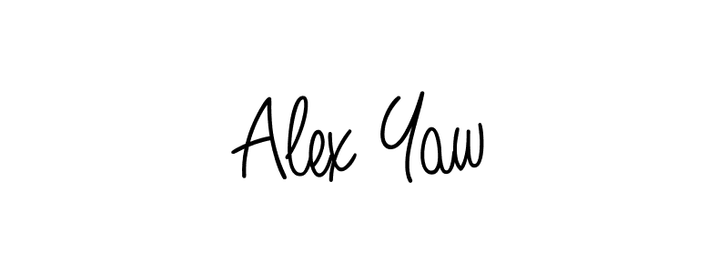 How to make Alex Yaw signature? Angelique-Rose-font-FFP is a professional autograph style. Create handwritten signature for Alex Yaw name. Alex Yaw signature style 5 images and pictures png