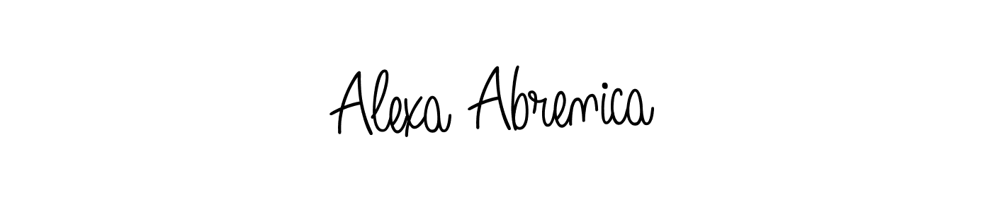 How to make Alexa Abrenica name signature. Use Angelique-Rose-font-FFP style for creating short signs online. This is the latest handwritten sign. Alexa Abrenica signature style 5 images and pictures png