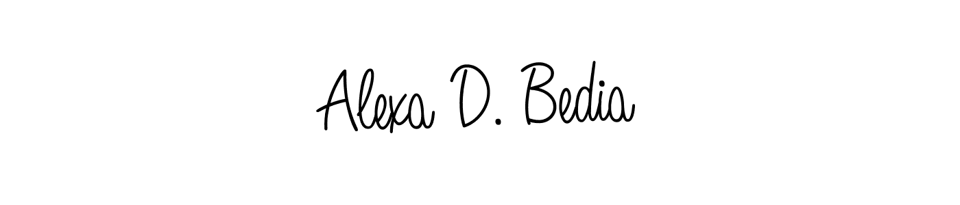 Design your own signature with our free online signature maker. With this signature software, you can create a handwritten (Angelique-Rose-font-FFP) signature for name Alexa D. Bedia. Alexa D. Bedia signature style 5 images and pictures png