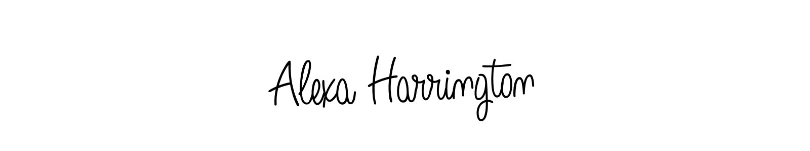 The best way (Angelique-Rose-font-FFP) to make a short signature is to pick only two or three words in your name. The name Alexa Harrington include a total of six letters. For converting this name. Alexa Harrington signature style 5 images and pictures png